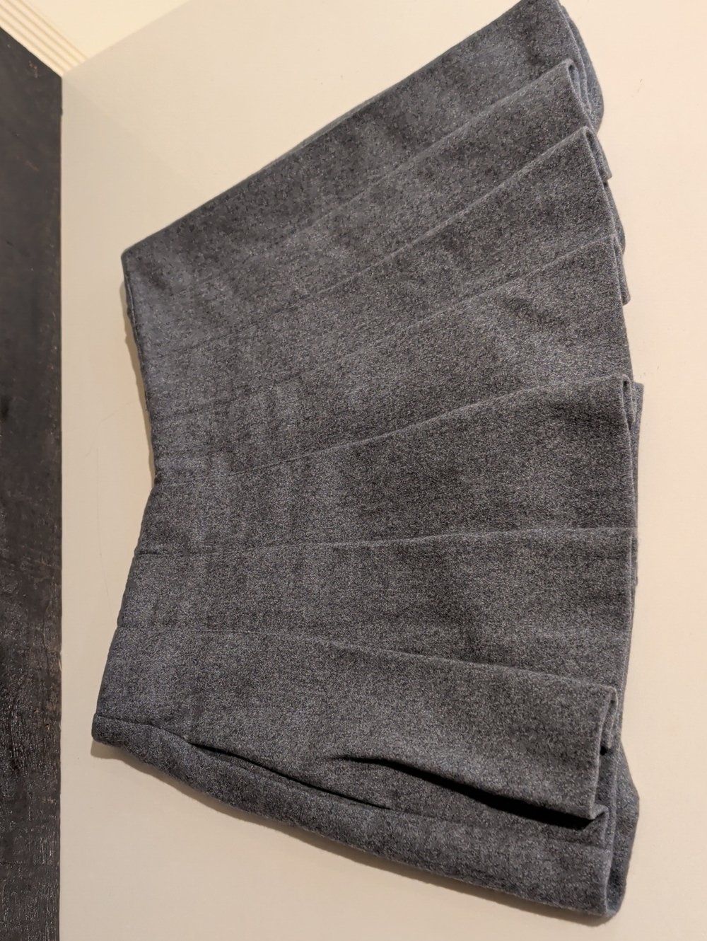 Gray Pleated Women's Mini Skirt-short 60% Wool Size 6
